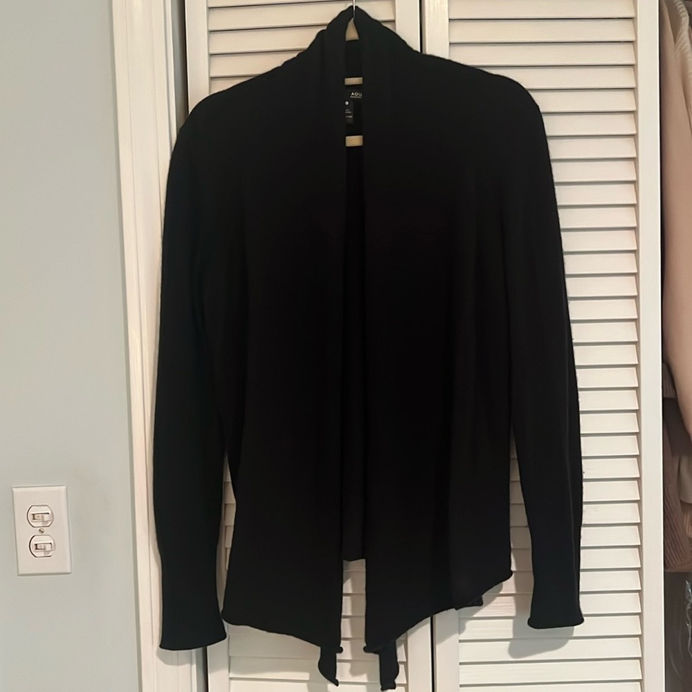 AQUA Cashmere Open Cardigan